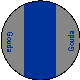 Gouda, Grijs met een blauwe streep en aan beide zijden de tekst Gouda, Grijs met een blauwe streep en aan beide zijden de tekst