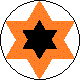 LifeSaving.nl, wit met een oranje ster en een zwarte ster LifeSaving.nl, wit met een oranje ster en een zwarte ster