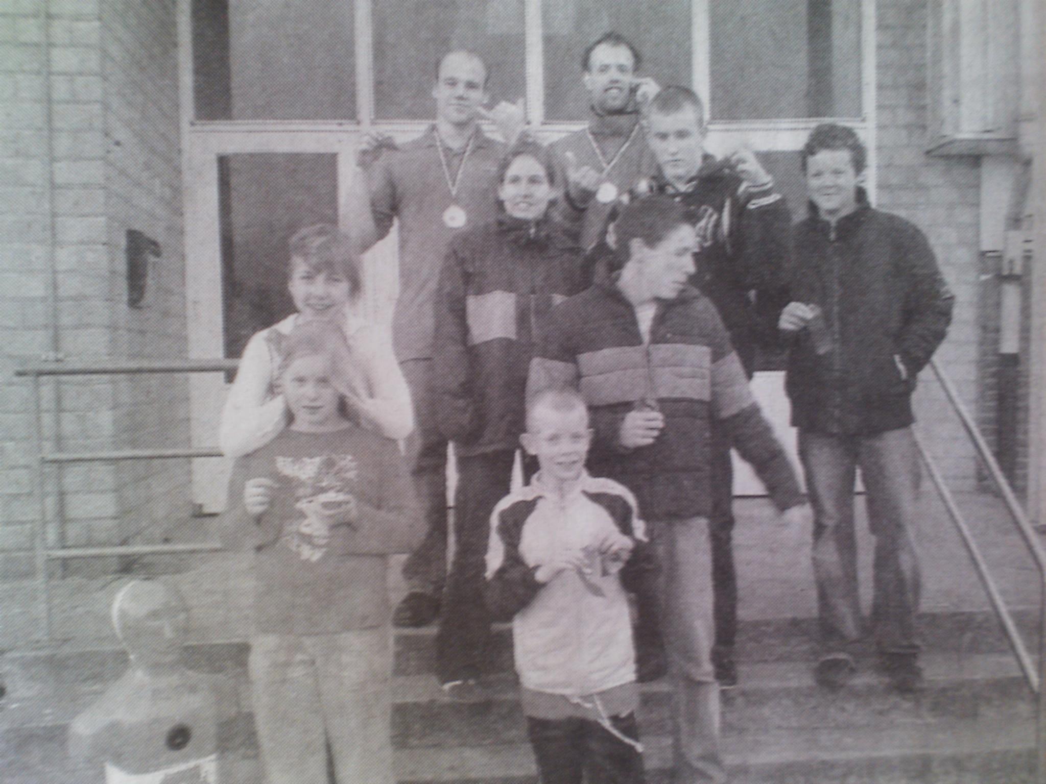 De deelnemers op het 'bordes' De deelnemers op het 'bordes'