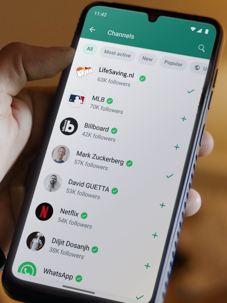 LifeSaving.nl WhatsApp Channel