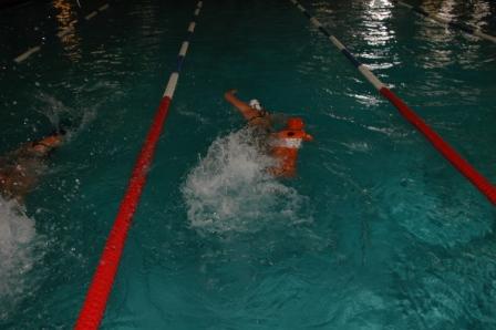De borstcrawl techniek werd veel toegepast.