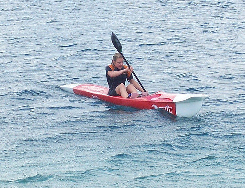 Deborah in training met ski.
