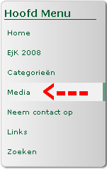 Hier vindt u de mediasectie in het menu.